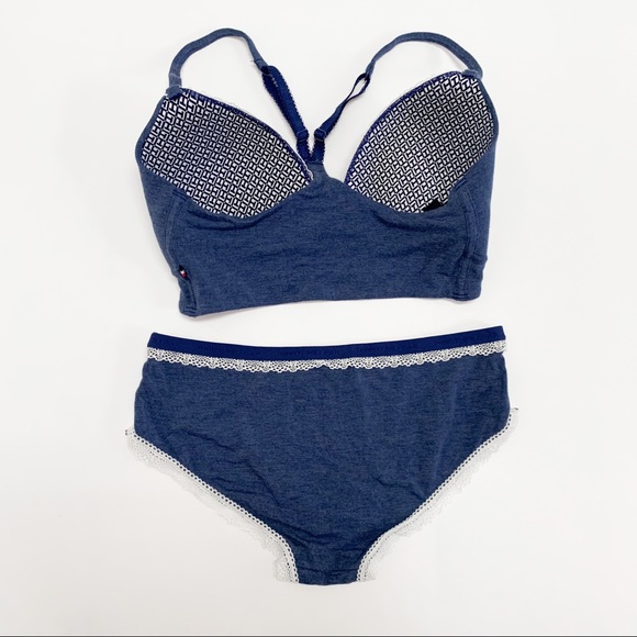 Tommy Hilfiger Longline Bra/Panty Set Heather Blue - Picture 4 of 15